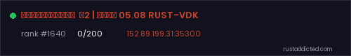 Новосибирск х2 | ВАЙП 05.08 RUST-VDK – Rust server stats