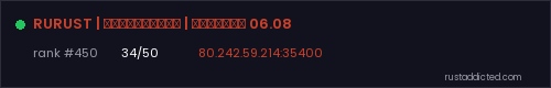 RURUST | МОСКОВСКИЙ | НОВИЧОК 06.08 – Rust server stats