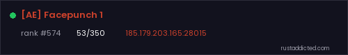 [AE] Facepunch 1 – Rust server stats