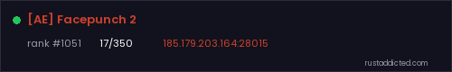 [AE] Facepunch 2 – Rust server stats