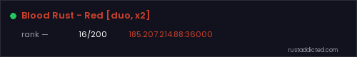 Blood Rust - Red [duo, x2] – Rust server stats