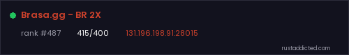 Brasa.gg - BR 2X – Rust server stats