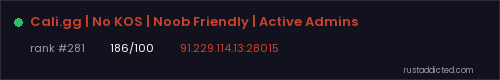 Cali.gg | No KOS | Noob Friendly | Active Admins – Rust server stats