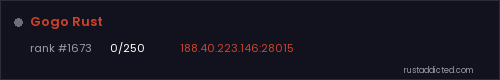 Gogo Rust – Rust server stats