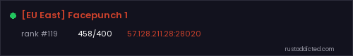 [EU East] Facepunch 1 – Rust server stats