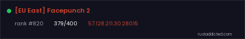 [EU East] Facepunch 2 – Rust server stats