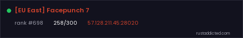 [EU East] Facepunch 7 – Rust server stats