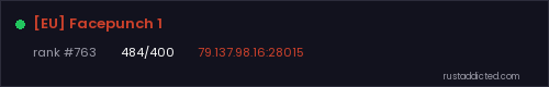 [EU] Facepunch 1 – Rust server stats