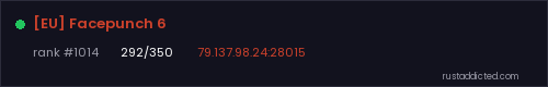 [EU] Facepunch 6 – Rust server stats