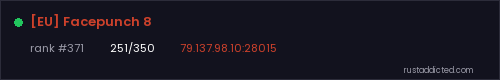 [EU] Facepunch 8 – Rust server stats