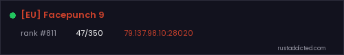 [EU] Facepunch 9 – Rust server stats