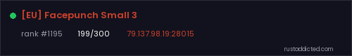 [EU] Facepunch Small 3 – Rust server stats
