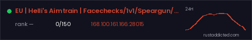 EU | Helli's Aimtrain | Facechecks/1v1/Speargun/Hellis – Rust server stats