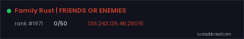 Family Rust | FRIENDS OR ENEMIES – Rust server stats
