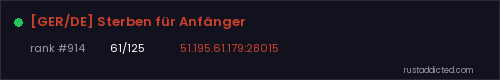 [GER/DE] Sterben für Anfänger – Rust server stats
