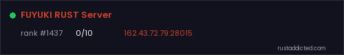 FUYUKI RUST Server – Rust server stats