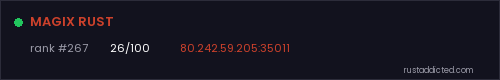 MAGIX RUST – Rust server stats