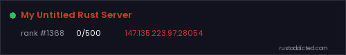 My Untitled Rust Server – Rust server stats
