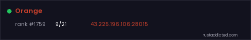 Orange – Rust server stats