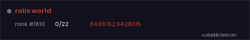 rolis world – Rust server stats