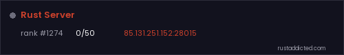 Rust Server – Rust server stats
