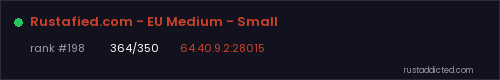 Rustafied.com - EU Medium - Small – Rust server stats