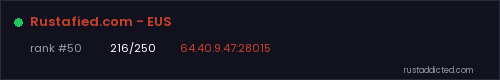 Rustafied.com - EUS – Rust server stats