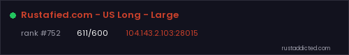 Rustafied.com - US Long - Large – Rust server stats