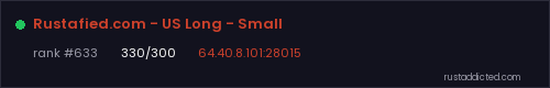 Rustafied.com - US Long - Small – Rust server stats