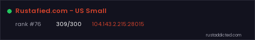 Rustafied.com - US Small – Rust server stats