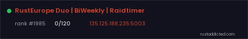 RustEurope Duo | BiWeekly | Raidtimer – Rust server stats