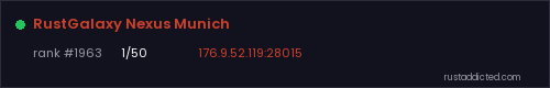 RustGalaxy Nexus Munich – Rust server stats