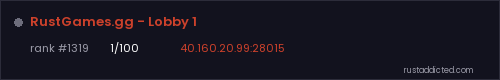 RustGames.gg - Lobby 1 – Rust server stats