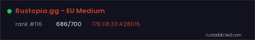Rustopia.gg - EU Medium – Rust server stats