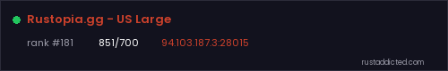 Rustopia.gg - US Large – Rust server stats