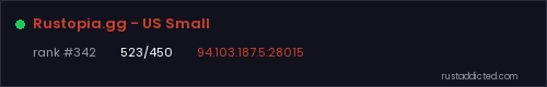 Rustopia.gg - US Small – Rust server stats