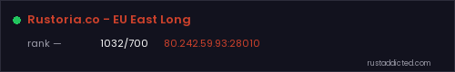Rustoria.co - EU East Long – Rust server stats
