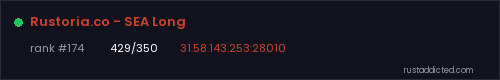 Rustoria.co - SEA Long – Rust server stats