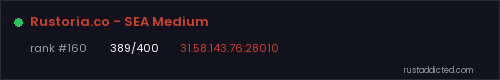 Rustoria.co - SEA Medium – Rust server stats