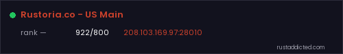 Rustoria.co - US Main – Rust server stats