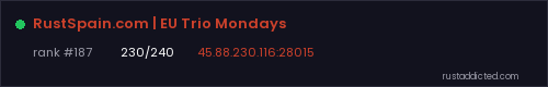 RustSpain.com | EU Trio Mondays – Rust server stats