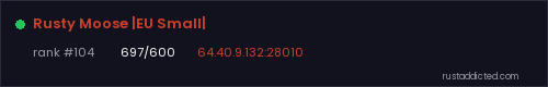 Rusty Moose |EU Small| – Rust server stats