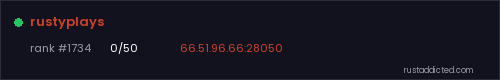 rustyplays – Rust server stats