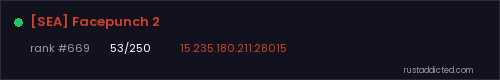 [SEA] Facepunch 2 – Rust server stats