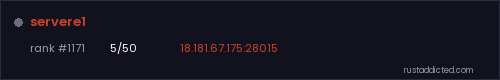 servere1 – Rust server stats