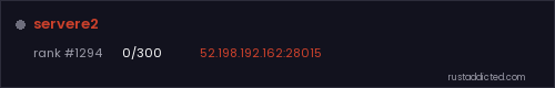 servere2 – Rust server stats