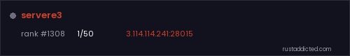 servere3 – Rust server stats