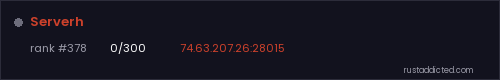 Serverh – Rust server stats