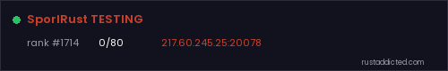 SporlRust TESTING – Rust server stats