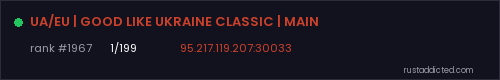 UA/EU | GOOD LIKE UKRAINE CLASSIC | MAIN – Rust server stats